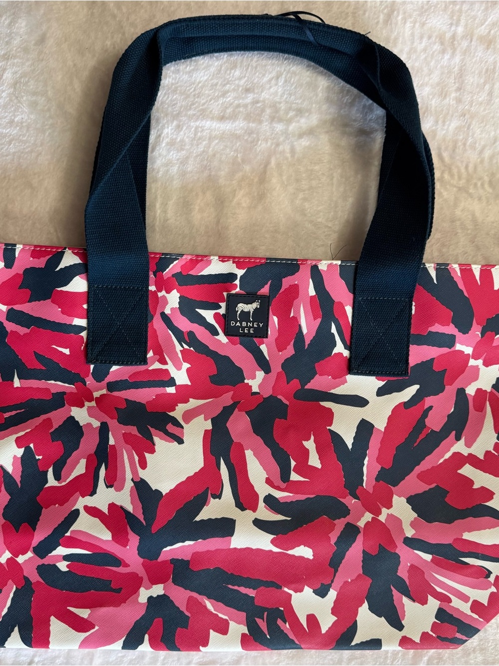Dabney Lee Pink Navy Floral Tote